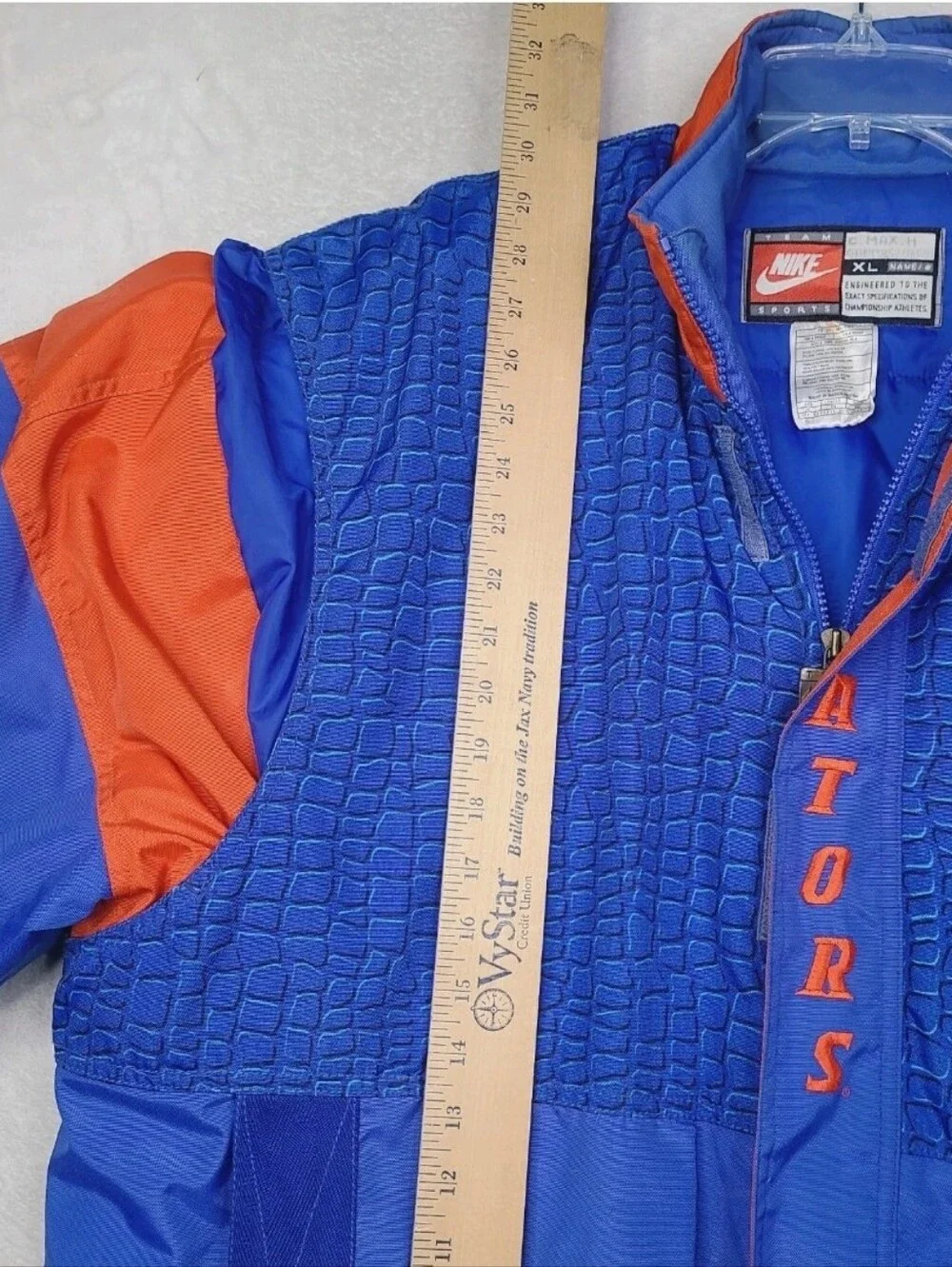 Vintage Nike Florida Gators Gator Skin Scales Print Puffer Jacket Mens XL RARE